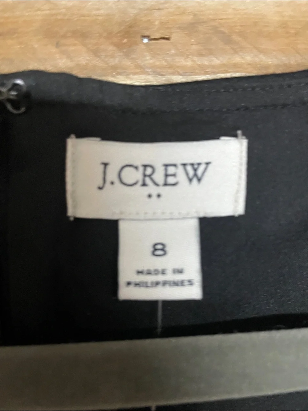 J. Crew size 8 Black Short-Sleeve Midi Sheath Dress